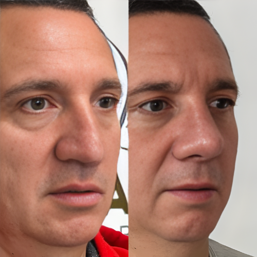Antes y después de Rinoplastia Ultrasónica realizada por la Dra. Katherine Hernández”